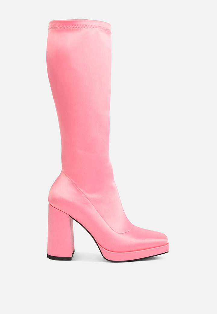 Presto Stretchable Satin Long Boot-0