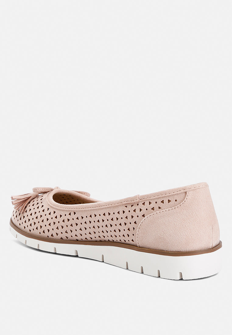 Pacer Perforated Leather Ballerinas-2