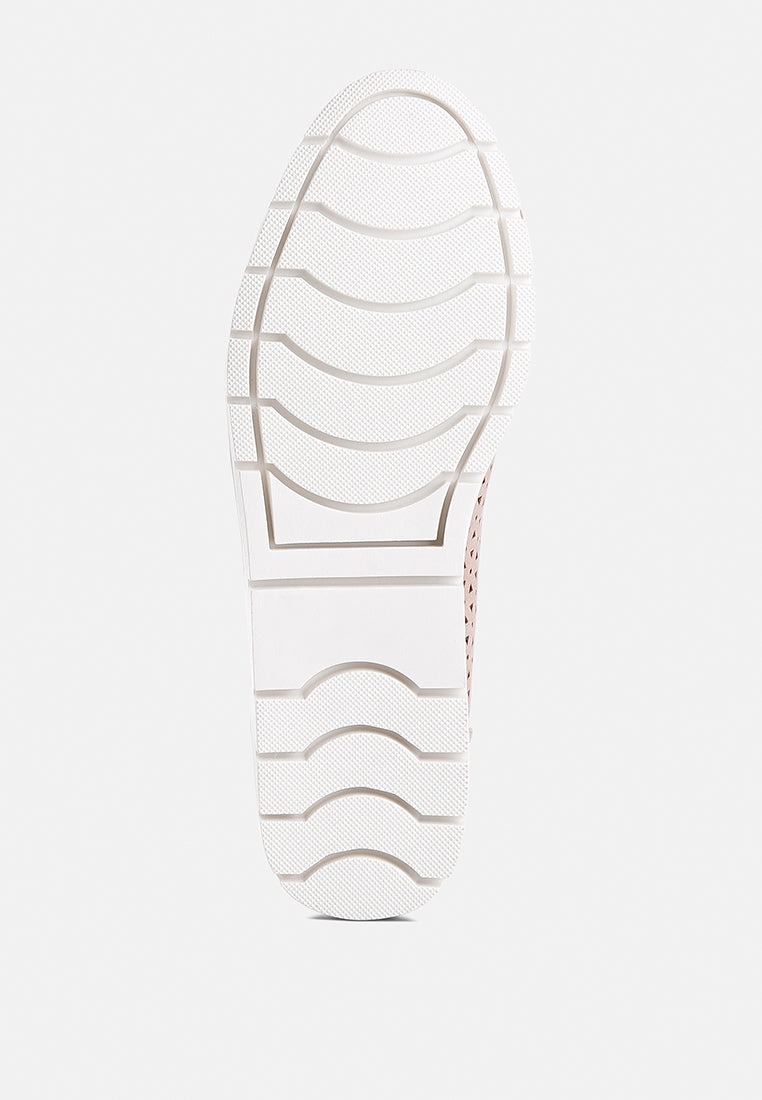 Pacer Perforated Leather Ballerinas-4