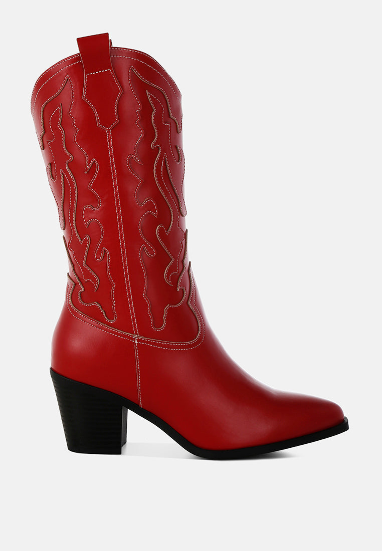 Pakito Patchwork Detail Cowboy Boots-0