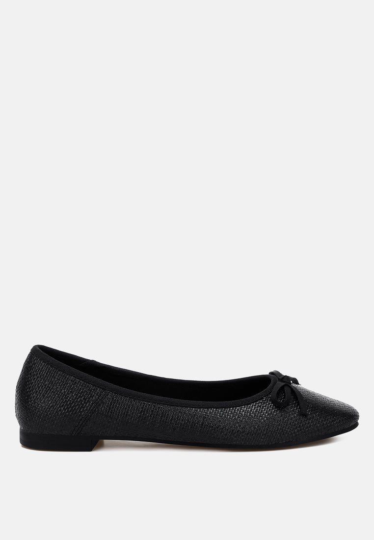 Paper Rings Raffia Ballet Flats-5