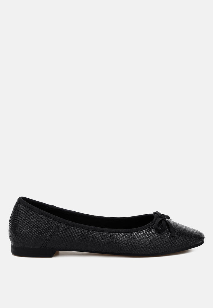 Paper Rings Raffia Ballet Flats-5