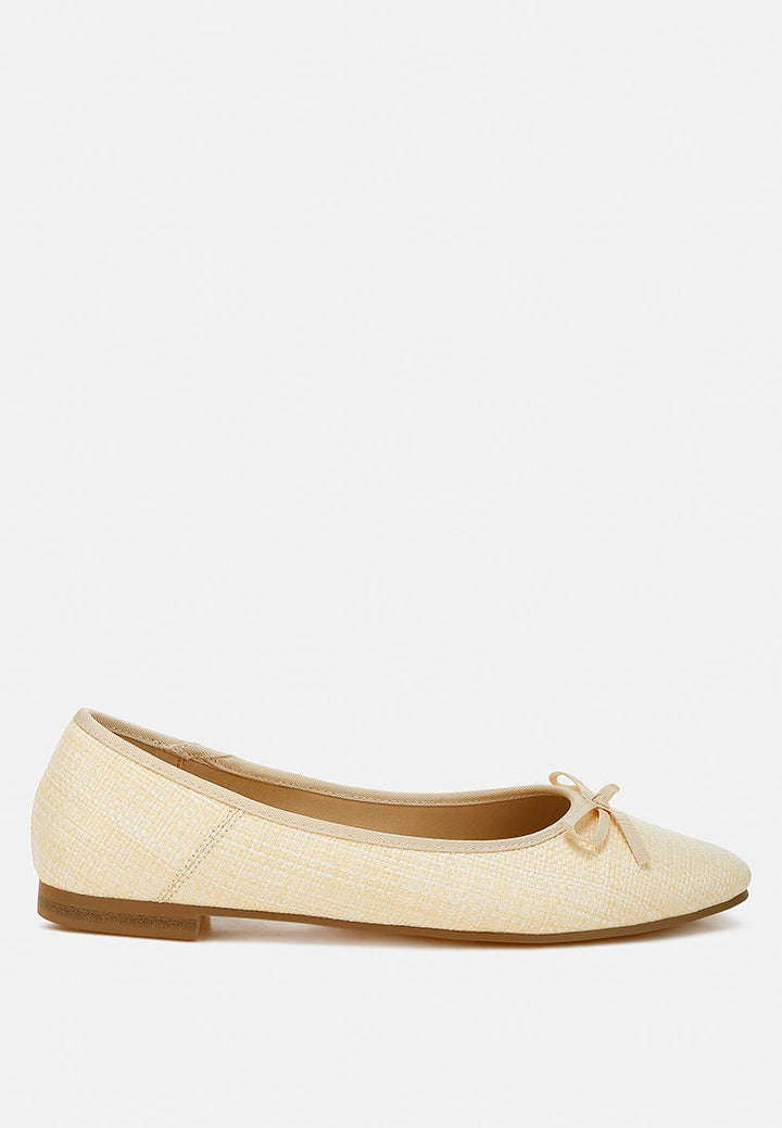 Paper Rings Raffia Ballet Flats-0