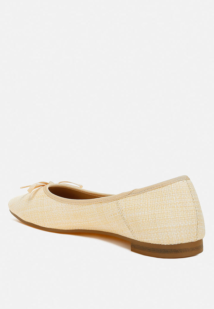 Paper Rings Raffia Ballet Flats-2
