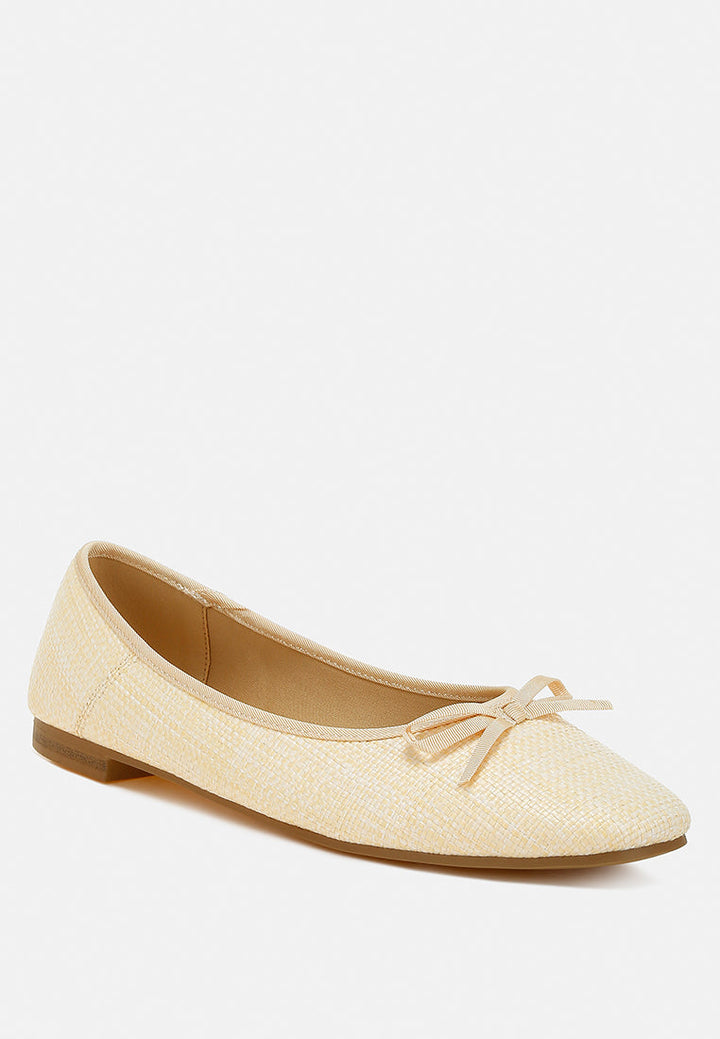 Paper Rings Raffia Ballet Flats-1