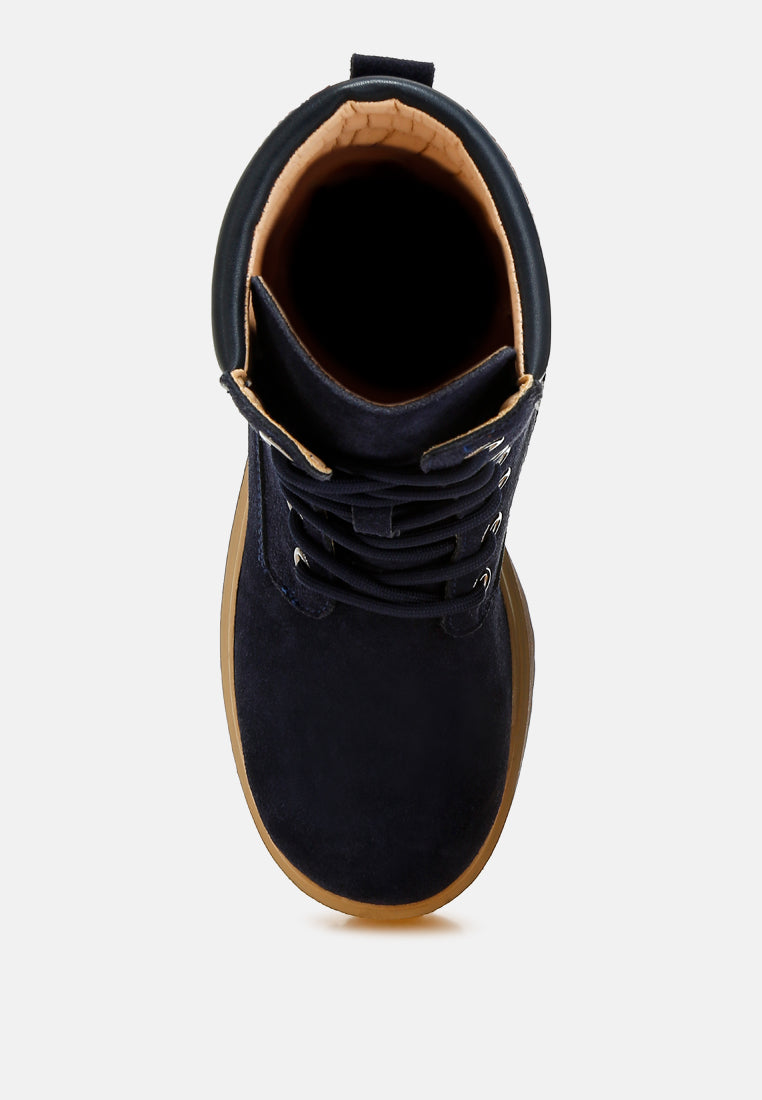 Parula High Ankle Genuine Suede Boots-3