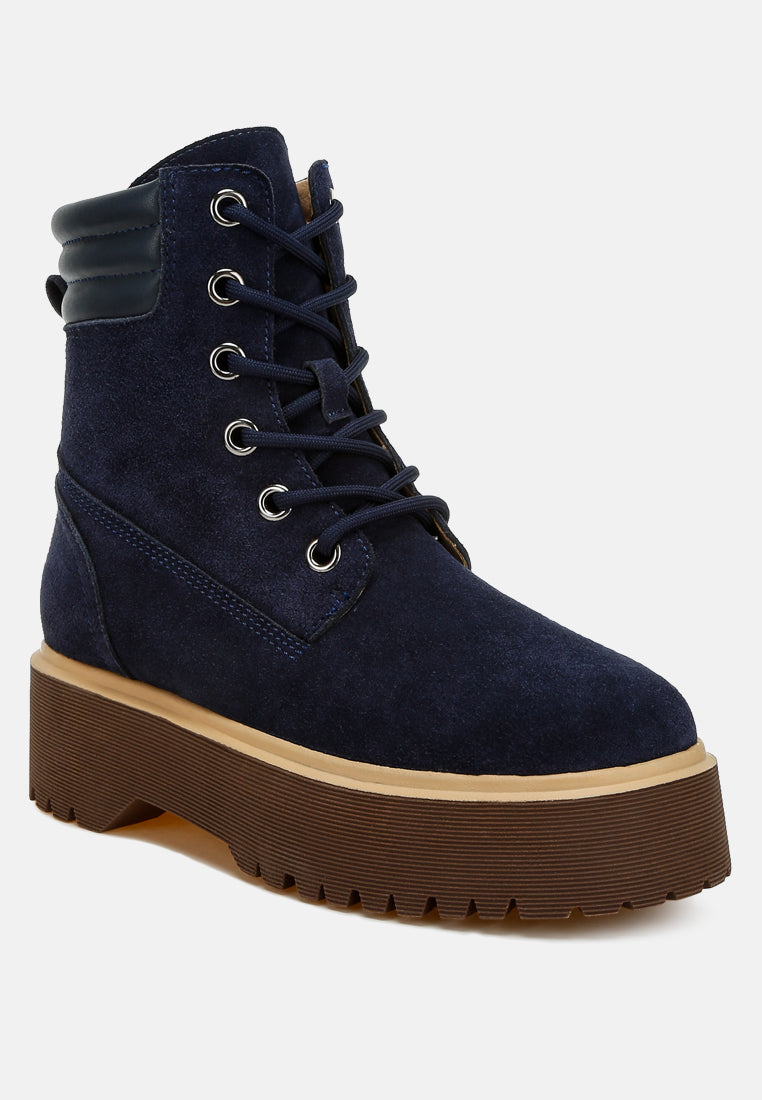 Parula High Ankle Genuine Suede Boots-1