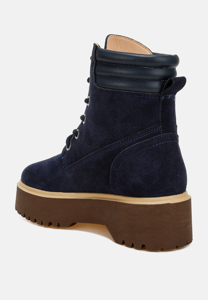 Parula High Ankle Genuine Suede Boots-2