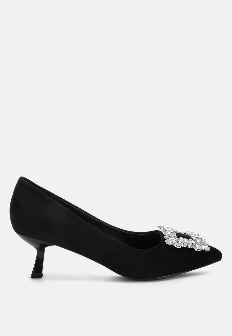 Peyton Brooch-Embellished Heel Pumps-0