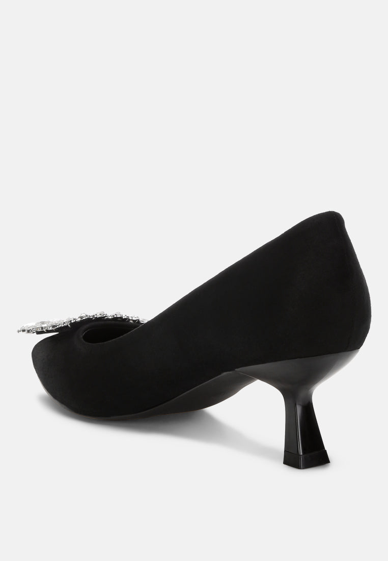 Peyton Brooch-Embellished Heel Pumps-3