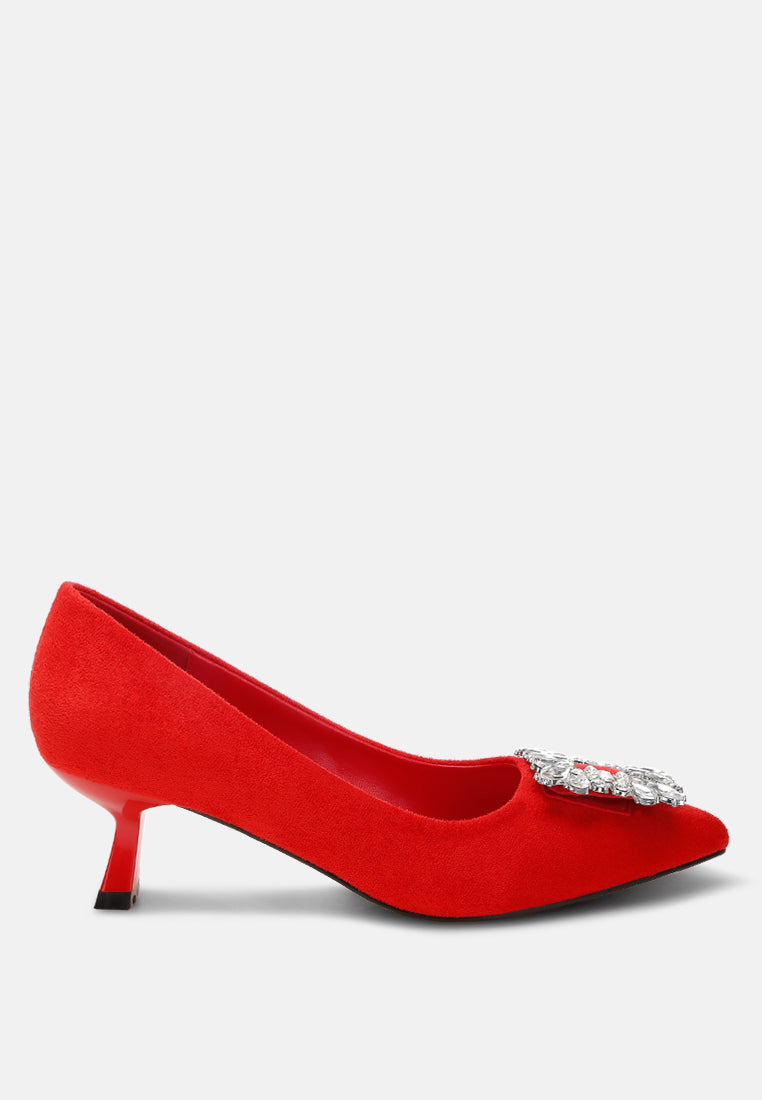 Peyton Brooch-Embellished Heel Pumps-5