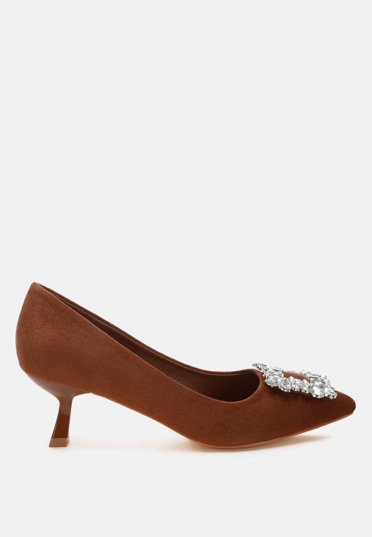 Peyton Brooch-Embellished Heel Pumps-7
