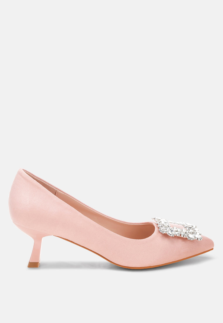 Peyton Brooch-Embellished Heel Pumps-6