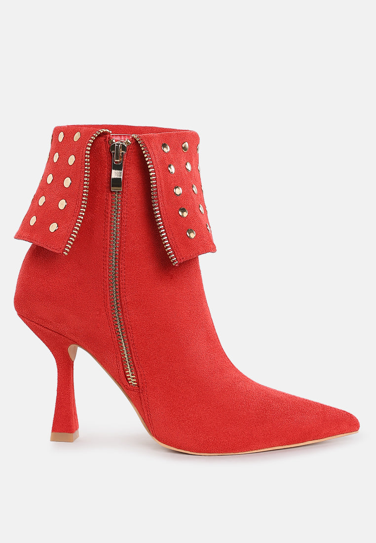Piccini Stud Embellished Foldover Boots-0