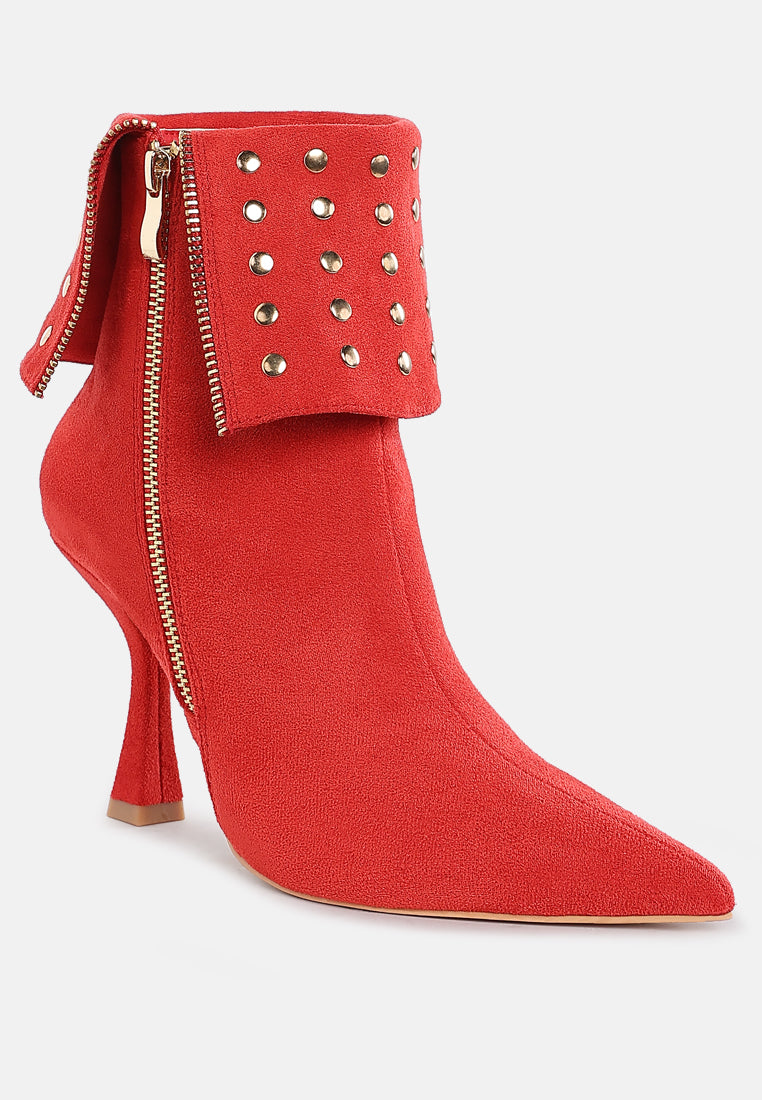 Piccini Stud Embellished Foldover Boots-1