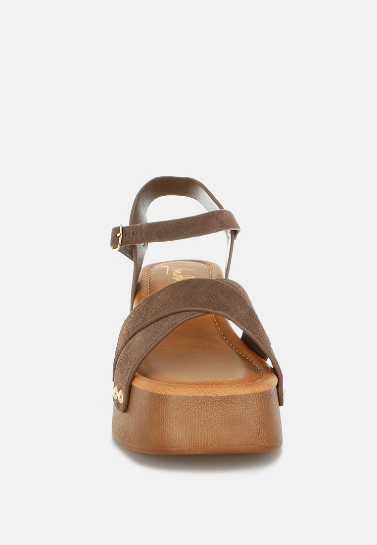 Pikansa Studded Real Suede Clog Sandals-3