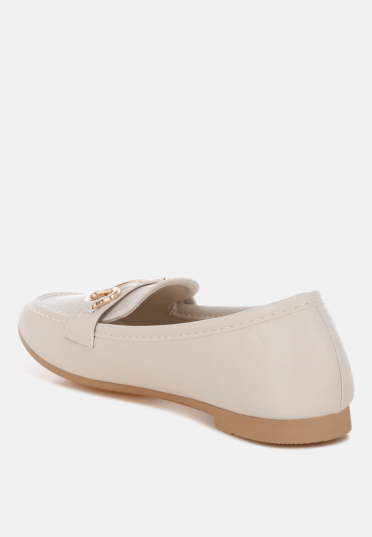 Pingle Horsebit Faux Leather Loafers-3