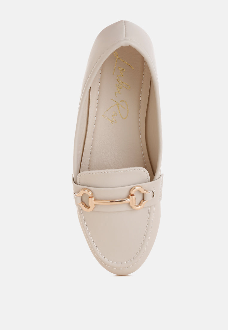 Pingle Horsebit Faux Leather Loafers-4