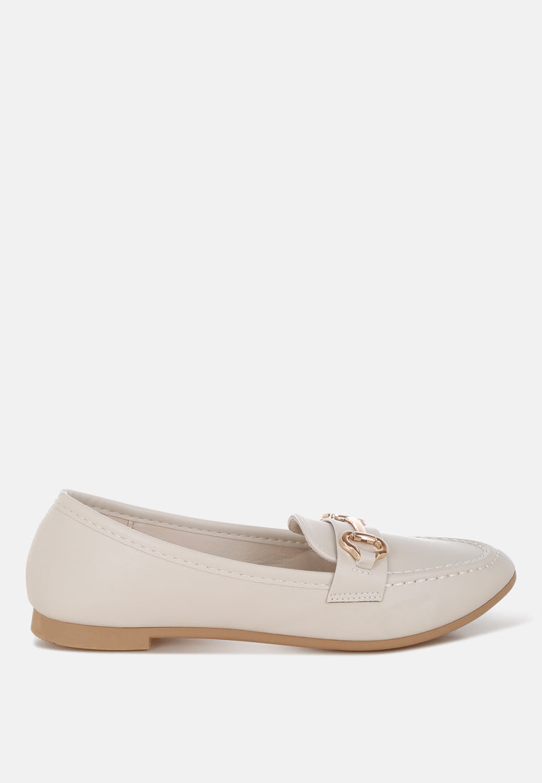 Pingle Horsebit Faux Leather Loafers-0