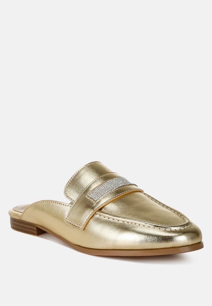 Piscola Rhinestones Slip On Mules-1