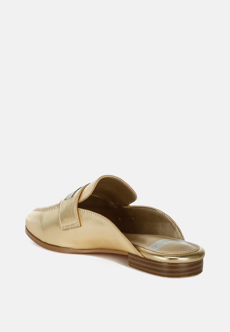 Piscola Rhinestones Slip On Mules-2