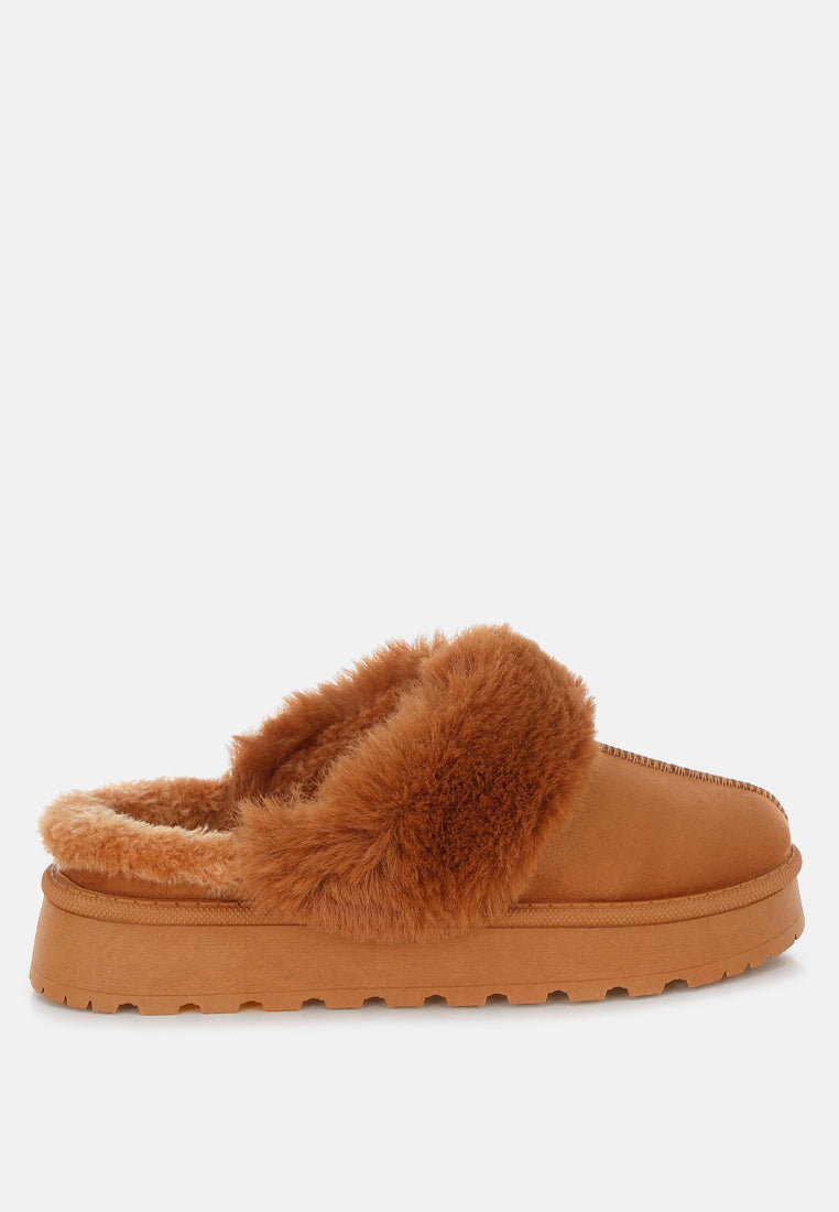 Portho Faux Fur Slip Ons-0