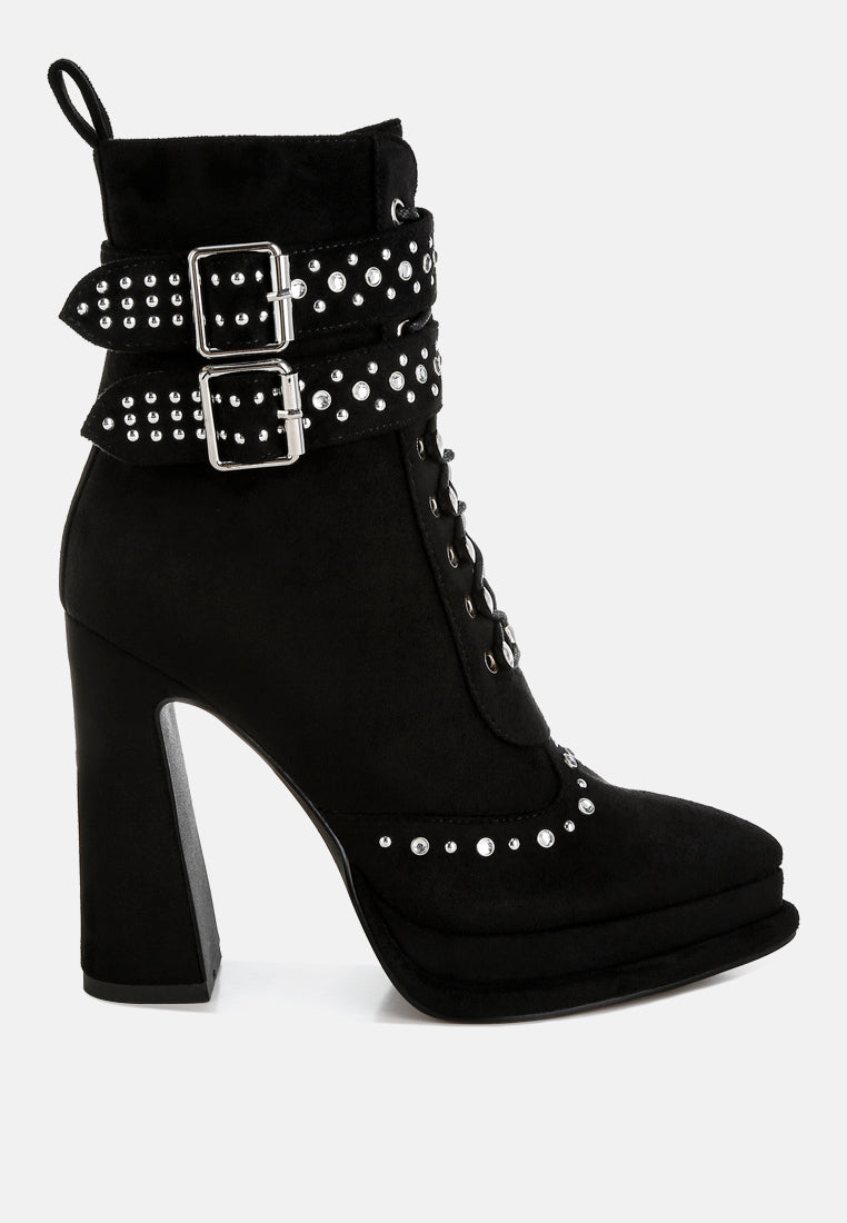 Punk Nomad Harness Detail Lace Up Boots-5