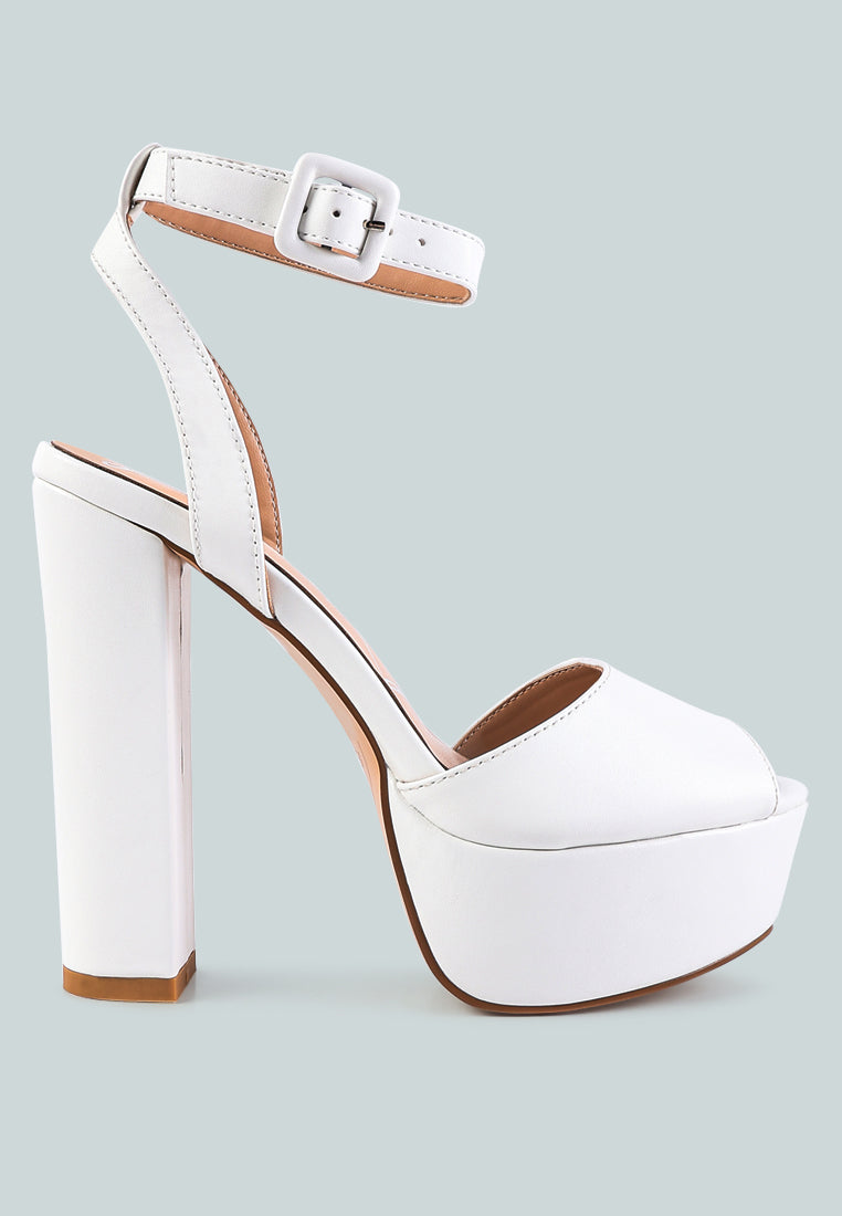 Rager Peep-Toe High Platform Block Sandals-0