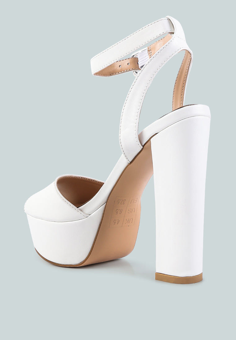 Rager Peep-Toe High Platform Block Sandals-2