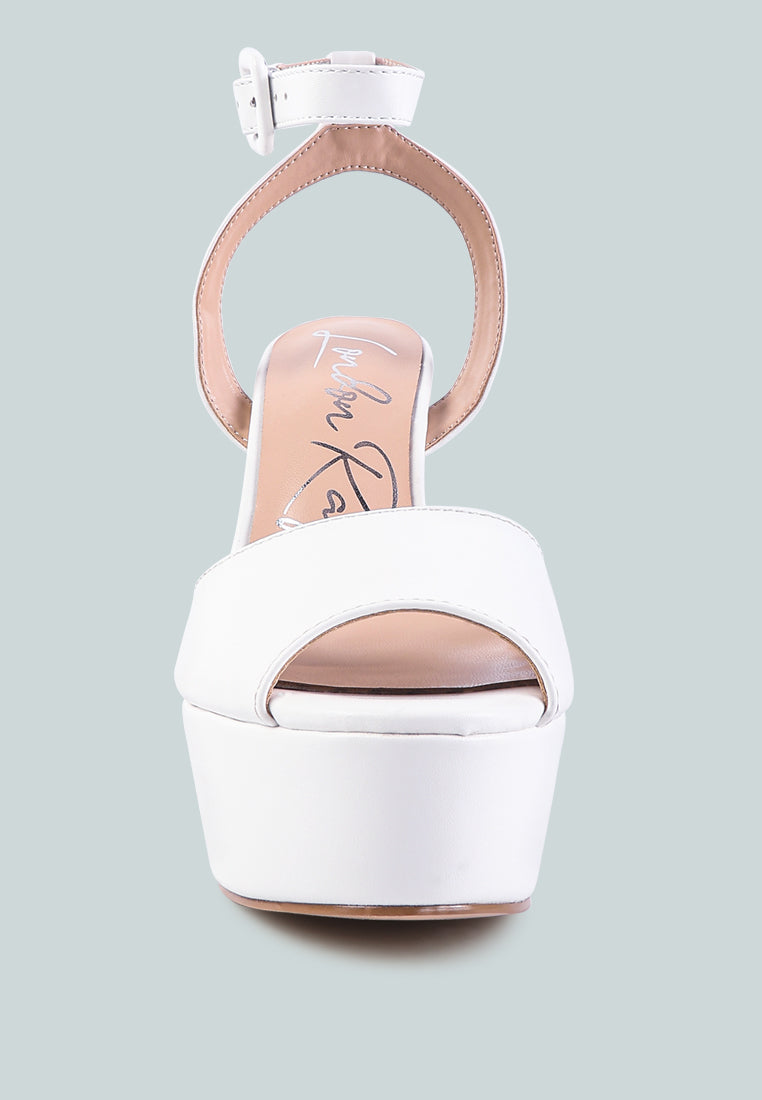 Rager Peep-Toe High Platform Block Sandals-3