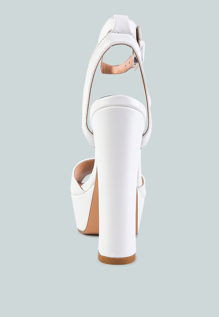 Rager Peep-Toe High Platform Block Sandals-4
