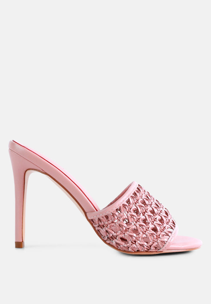 Tease Woven Heeled Slides-6