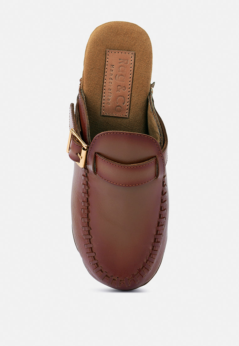 Choctav Handcrafted Leather Clogs-4