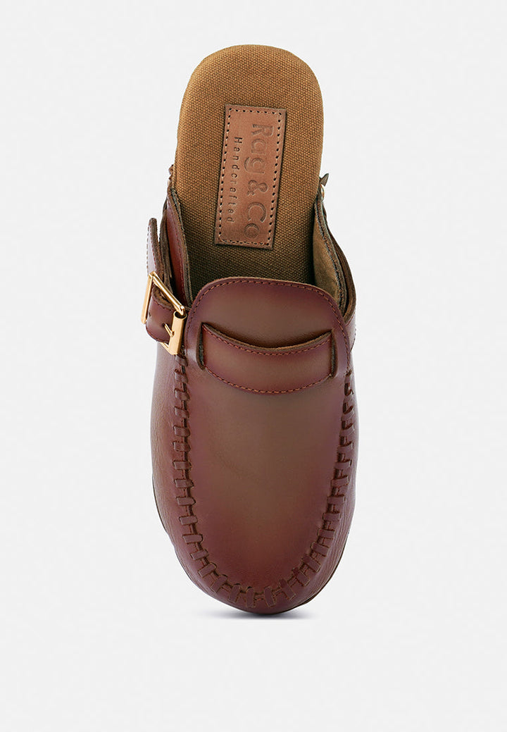 Choctav Handcrafted Leather Clogs-4
