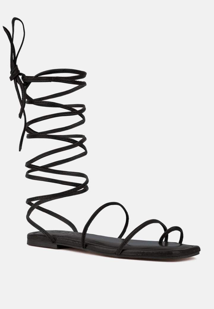 Amatha Essential Toe Ring Summer Leather Flats-1