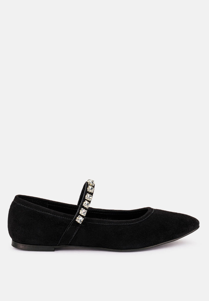 Assisi Fine Suede Maryjane Ballet Flats-5