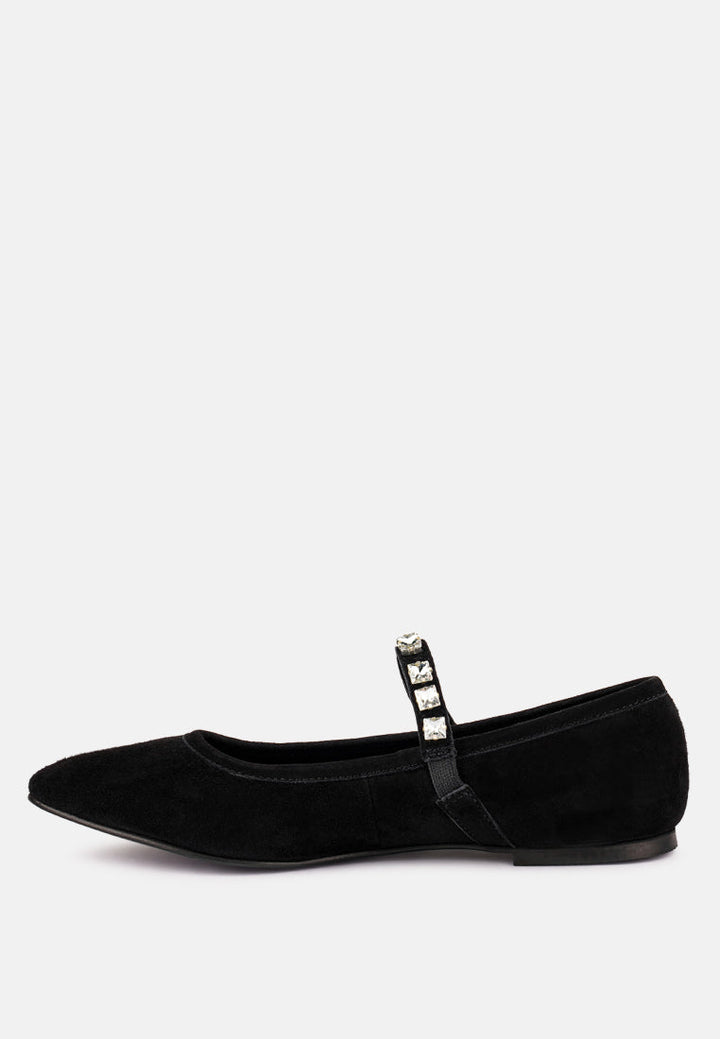 Assisi Fine Suede Maryjane Ballet Flats-2