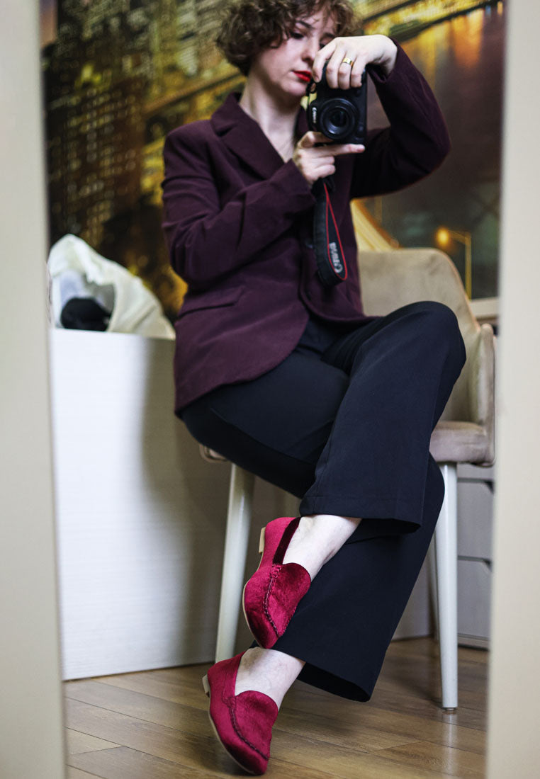 Robua Velvet Flat Loafers-1