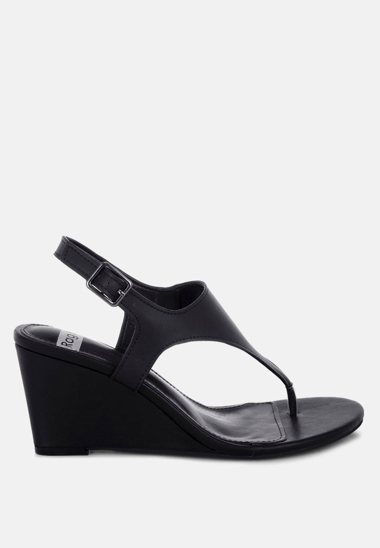 Wami Real Leather Wedge Heel Sandals-6