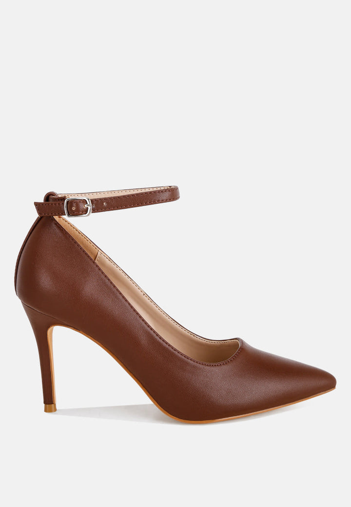 Dittany Ankle Strap Stiletto Heel Pumps-5