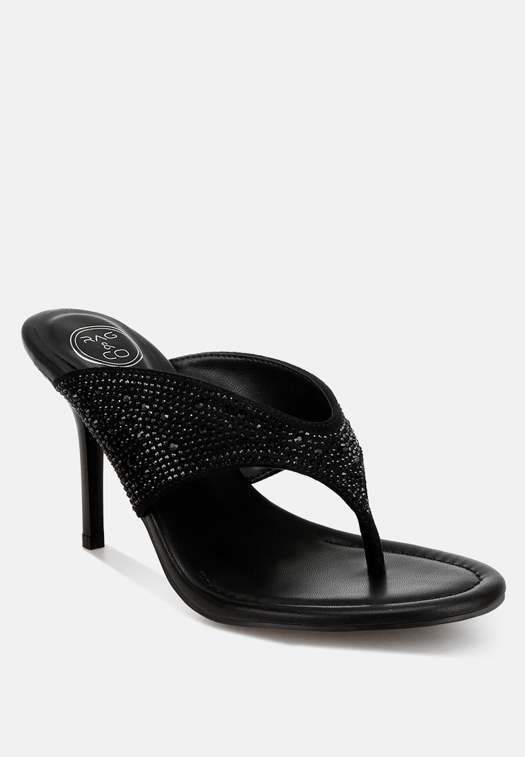 Roseus Rhinestone Accent Stiletto Heels-1