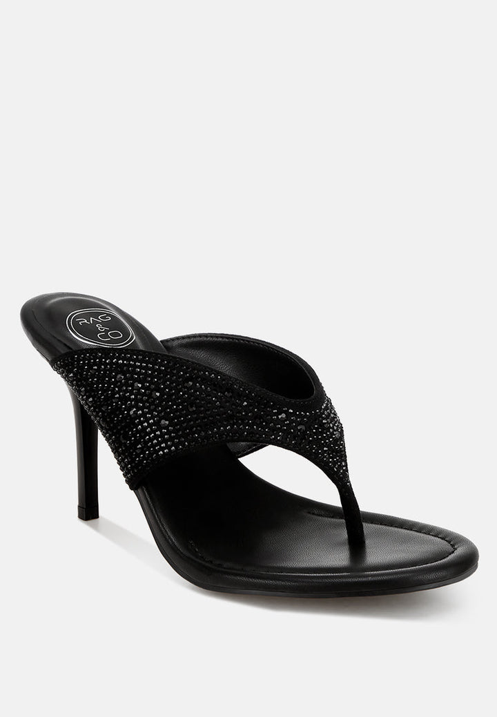 Roseus Rhinestone Accent Stiletto Heels-1