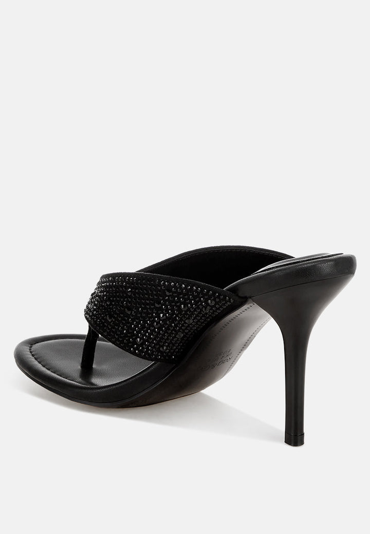 Roseus Rhinestone Accent Stiletto Heels-2