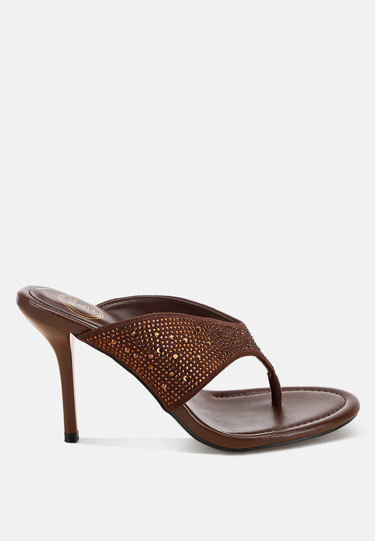 Roseus Rhinestone Accent Stiletto Heels-5