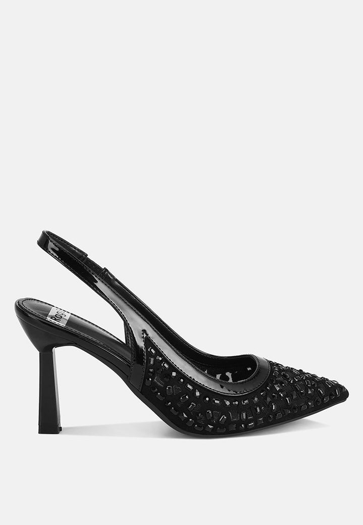 Orvana Diamante Embellished Slingback Sandals-0