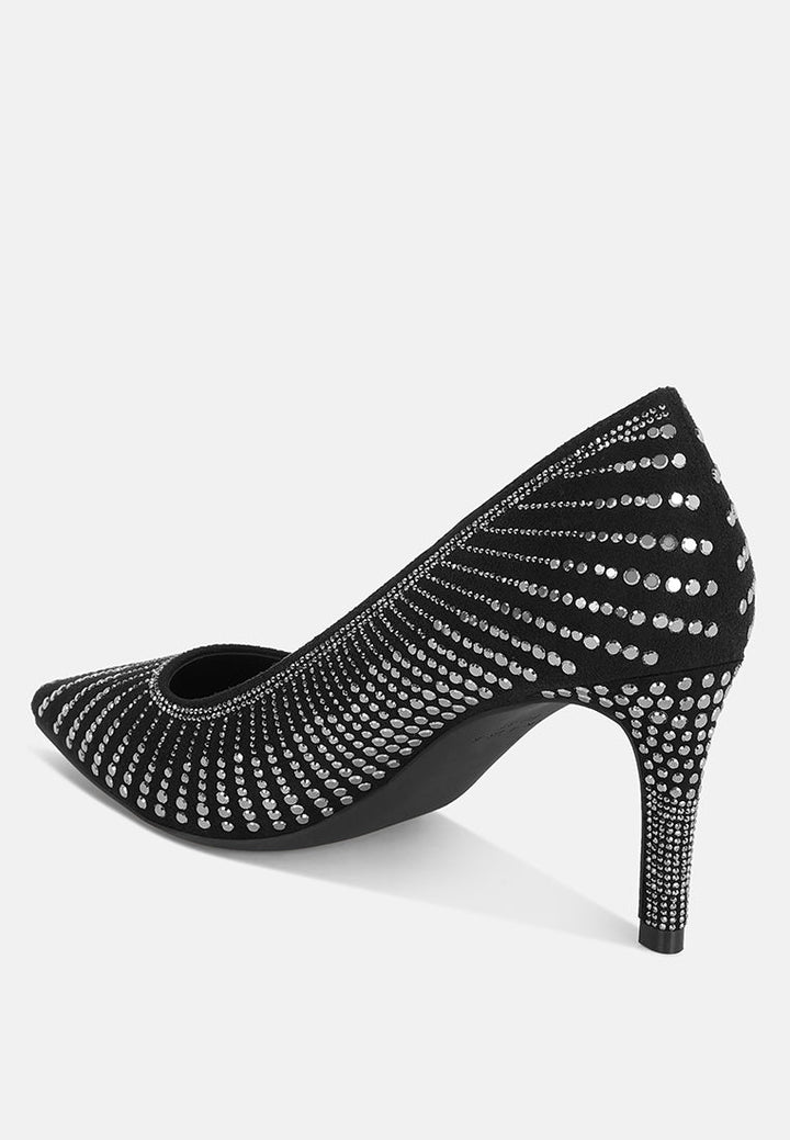 Pitchers Rhinestone Embellished Stiletto Heels-2