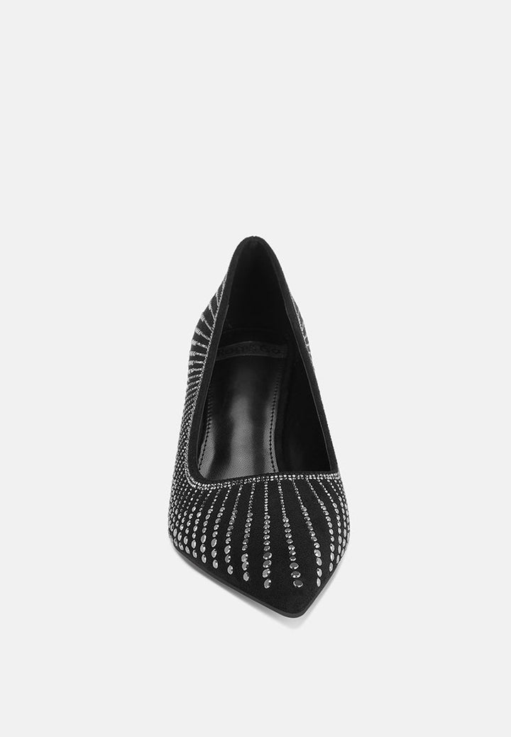 Pitchers Rhinestone Embellished Stiletto Heels-3
