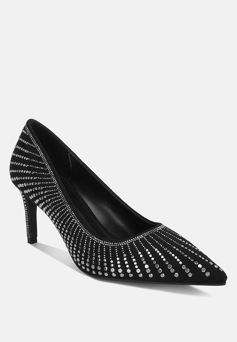 Pitchers Rhinestone Embellished Stiletto Heels-1