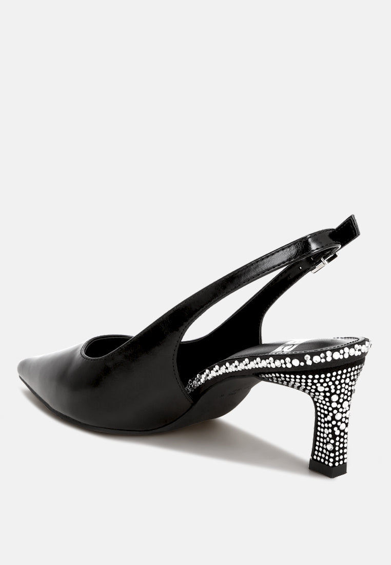 Ondrila Slingback Embellished Heels-2