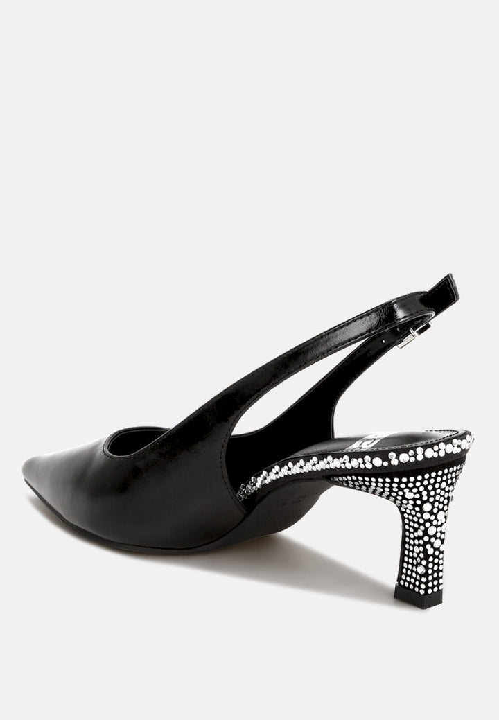 Ondrila Slingback Embellished Heels-2